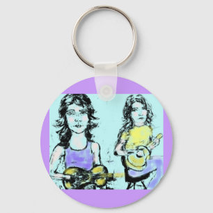 Chaveiro garotas tocando acústico