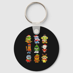 Chaveiro Garoto de pijama de Natal com Brainrot Los Dicen A