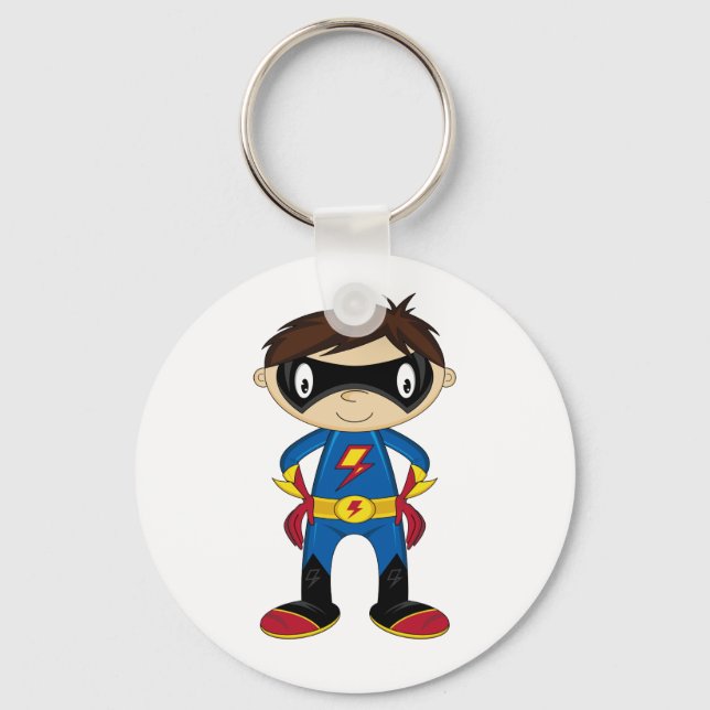 Chaveiro Garoto Super Herói Bonito (Frente)