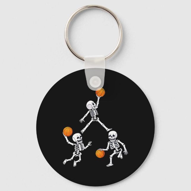 Chaveiro Garotos De Bolhas De Halloween Skeleton Dunking (Frente)