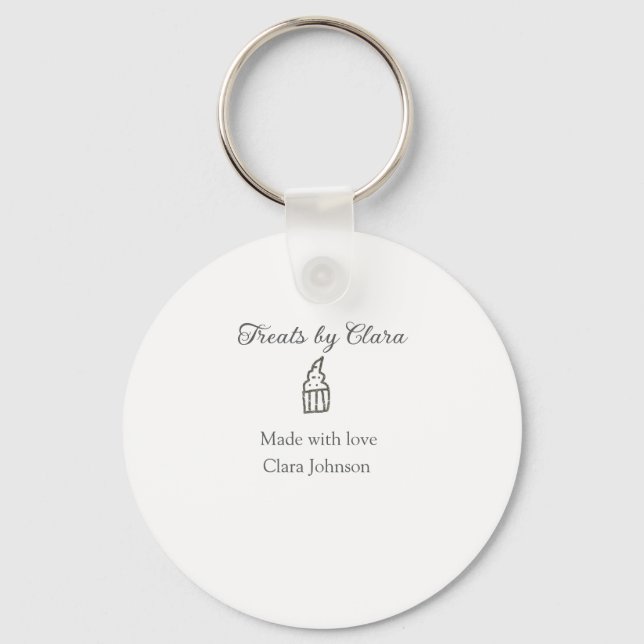 Chaveiro Garra prateada trata padaria feita com nome de amo (Frente)