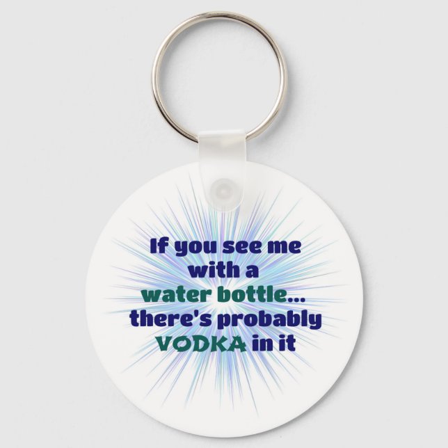 Chaveiro Garrafa de água VODKA Gift FUNNY (Frente)
