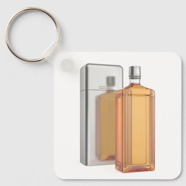 Chaveiro Garrafa de uísque, bourbon, conhaque ou cognac com (Frente)