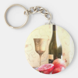 Chaveiro Garrafa De Vinho E Pomegranatos