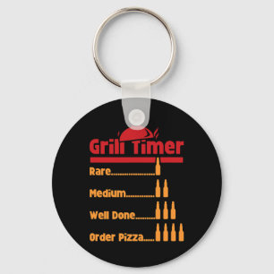 Chaveiro Garrafas de Cerveja BBQ Engraçadas Temporizador de