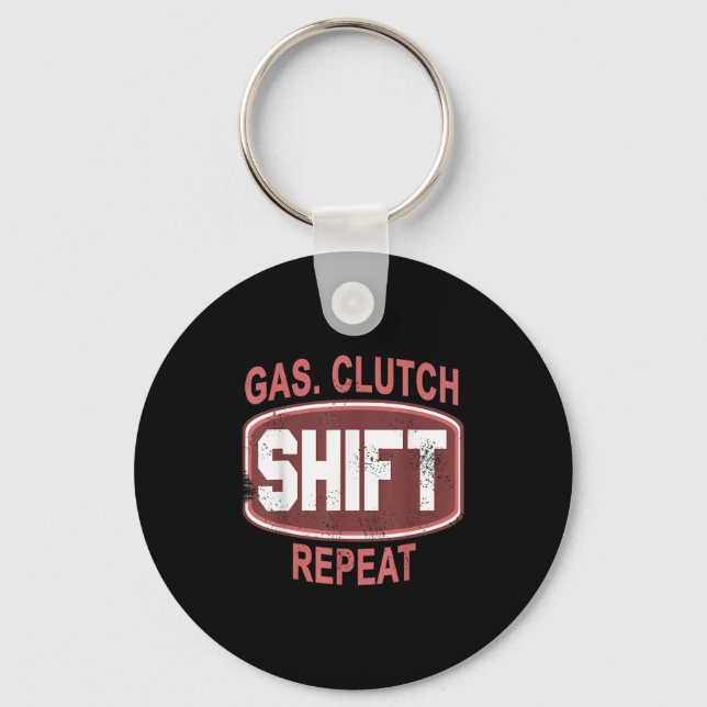 Chaveiro Gas Clutch Shift Repeat Funny Car Enthusiast Manua (Frente)