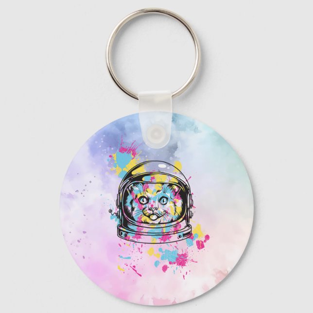 Chaveiro Gata Astronauta (Frente)