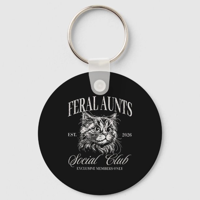 Chaveiro Gata Tia Feral Clube Social (Frente)