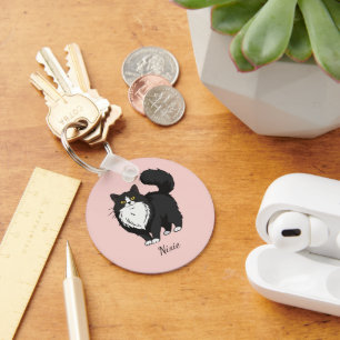 Chaveiro Gata Tuxedo Mamãe Personalizada