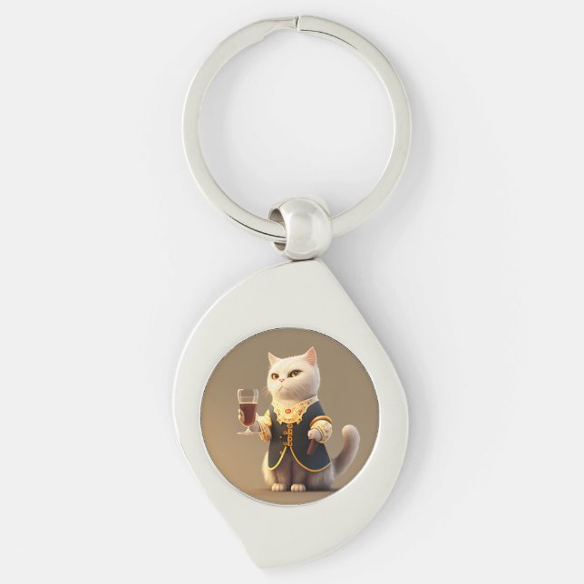 Chaveiro Gateiro Pessoal, criado engraçado Kitten (Frente)