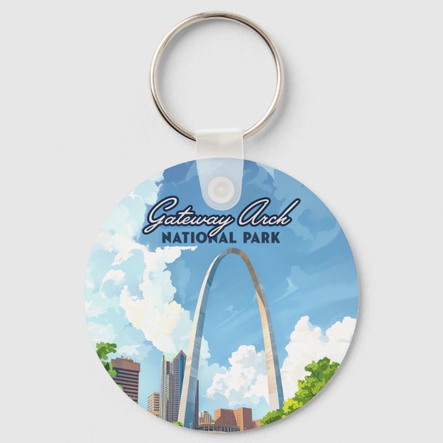 Chaveiro Gateway Arch National Park Rua do Missouri Louis R (Frente)