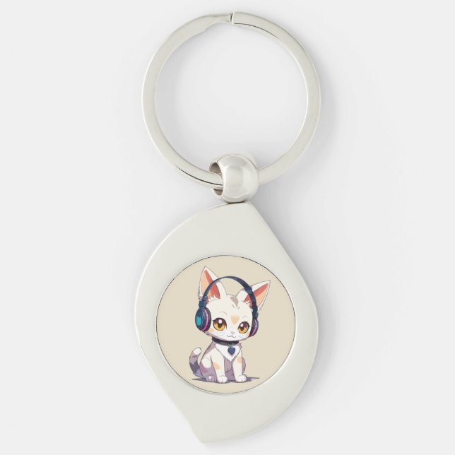 Chaveiro Gatinha Estilosa Fofa (Frente)