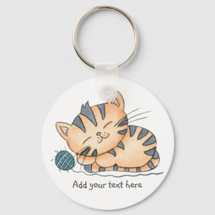 Chaveiro Gatinho Adormecido Com Lã