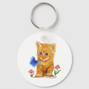 Chaveiro Gatinho alaranjado do gato de gato malhado