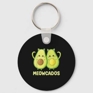 Chaveiro Gatinho Avocado Cachê Pun Funny Kawaii Comida Anim