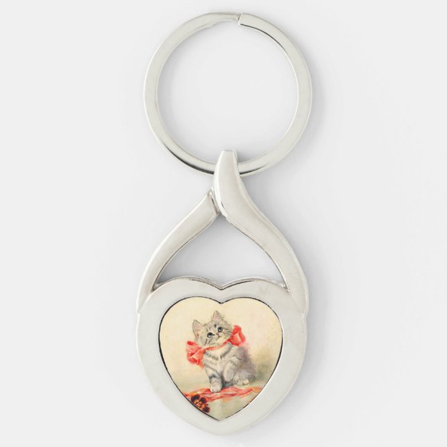 Chaveiro Gatinho com Fita Vermelha (Frente)