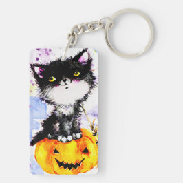 Chaveiro gatinho de abóbora