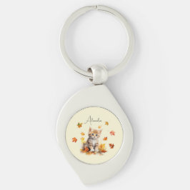 Chaveiro Gatinho-de-cor-de-laranja-acastanhado