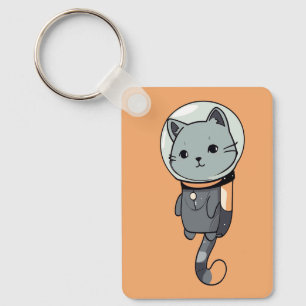 Chaveiro Gatinho do Astronauta de Kawaii