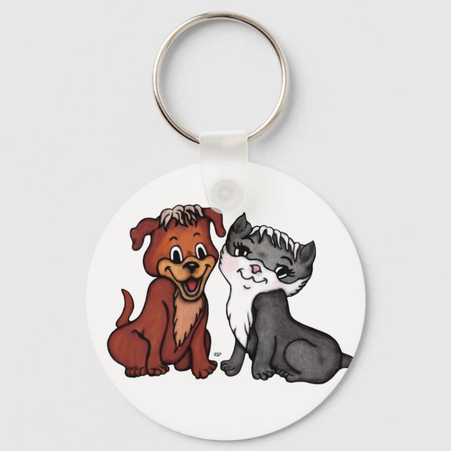 Chaveiro Gatinho e Puppy (Frente)