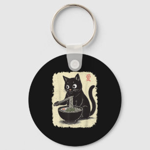 Chaveiro Gatinho Engraçado Comendo Ramen Japonês Anime Kawa