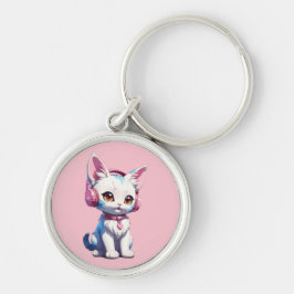 Chaveiro Gatinho Fofo com Headphones Magia