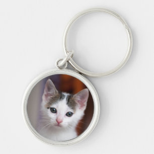 Chaveiro Gatinho manchado branco