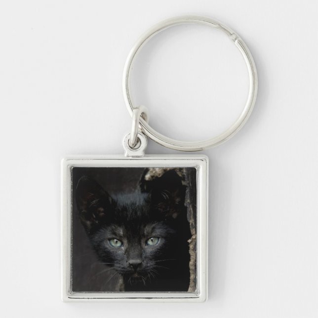 Chaveiro Gatinho preto pequeno (Frente)