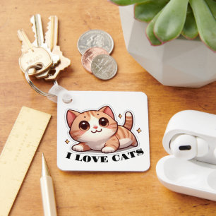 Chaveiro Gatinho Ultracarado Eu Adoro Gatos