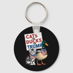 Chaveiro Gatinhos E Patos Para Gatos De Trump E Patos Para