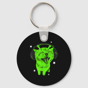 Chaveiro Gato Alien Divertido Y2k Meme Retro Gato Tolo Vint