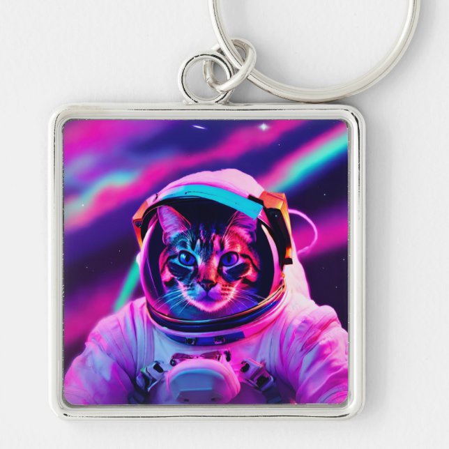 Chaveiro gato astronauta (Frente)