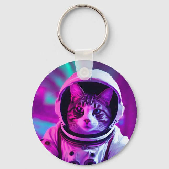 Chaveiro gato astronauta (Frente)