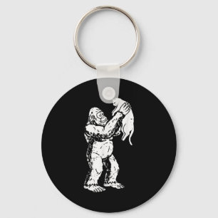 Chaveiro Gato Bigfoot Engraçado Sasquatch Kitty Feliz Dia d