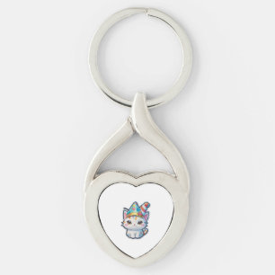 Chaveiro Gato bonito tem festa de Ano Novo