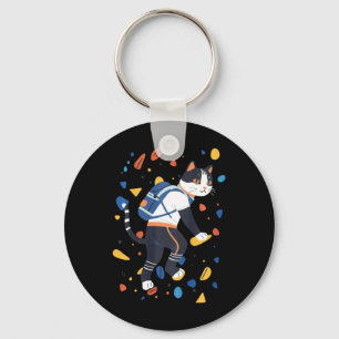 Chaveiro Gato Bouldering Escalada de Rocha Engraçado Colori