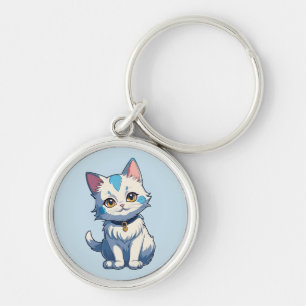 Chaveiro Gato Branco com Charme Felino