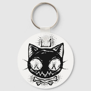 Chaveiro Gato Caveira Coroada