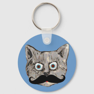 Chaveiro Gato com bigode engraçado