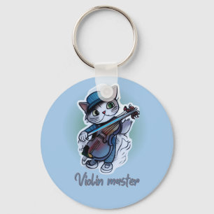 Chaveiro Gato com camiseta violino