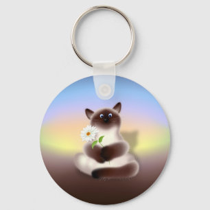 Chaveiro Gato com Flor