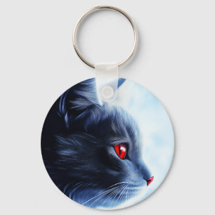 Chaveiro Gato com Olhos Vermelhos