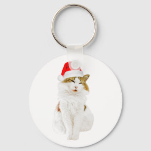 Chaveiro Gato com Papai noel