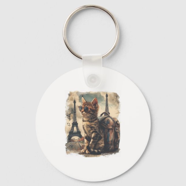 Chaveiro Gato Companheiro de Viagem (Frente)