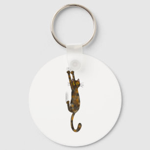 Chaveiro Gato de Casca de Tartaruga Pendurado no Gato Torti