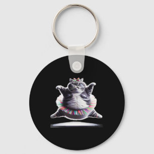 Chaveiro Gato de dança engraçado para Chub