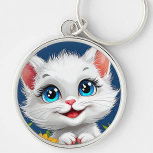Chaveiro Gato de desenho animado adorável