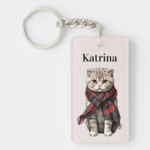 Gato de dobra escocesa personalizado