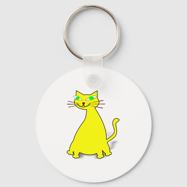 Chaveiro Gato de gordura amarelo (Frente)