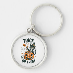Chaveiro Gato de Halloween Abstrato